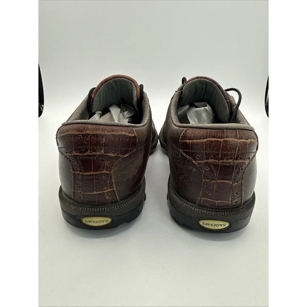 FootJoy DryJoy Contour Casual Brown Golf Shoes Men's Sz 10 Leather Lace Up